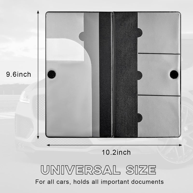 Yourkar Car Registration and Insurance Holder, 9.56"×5.19" Automotive Glove Box Organizer, Vehicle Card Document Glove Box Organizer for Documents Cards License, Car Accessories (Black) - Image 2